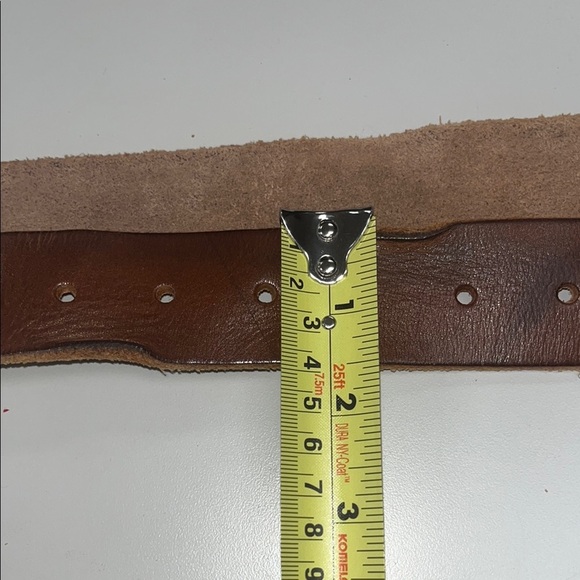 Men's Brown Leather Belt / 47” inch preowned - Picture 8 of 8